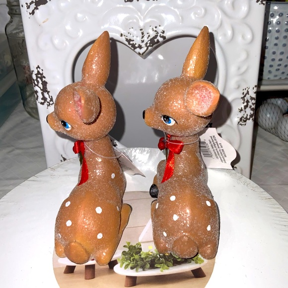 2 Sparkly Reindeer Table Decor Set #1 - Picture 8 of 12